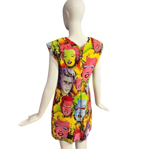 Versace Andy Warhol Pop Art Mini Dress Size 6 - Picture 4 of 6